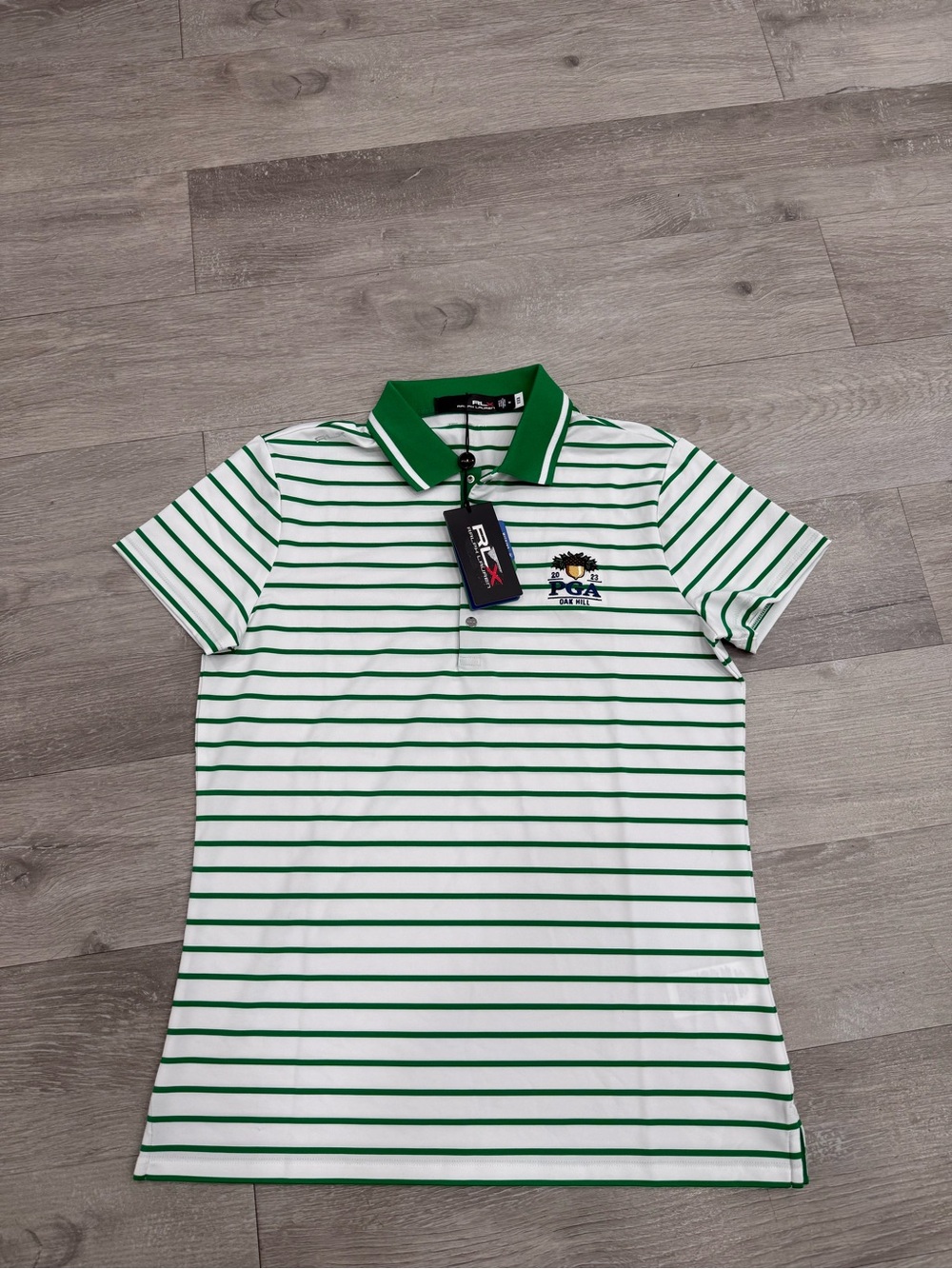RLX Ralph Lauren Golf Performance Polo Shirt 2023 PGA Oak Hill Woman Size Medium